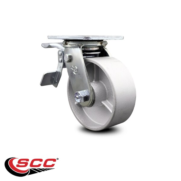 5 Inch Semi Steel Swivel Caster with Ball Bearing and Total Lock Brake SCC